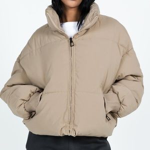 Princess Polly Jackets Coats Tan Puffer Jacket Poshmark